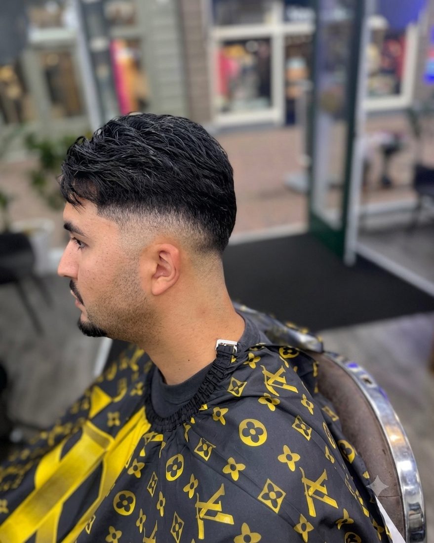 Quiff met fade